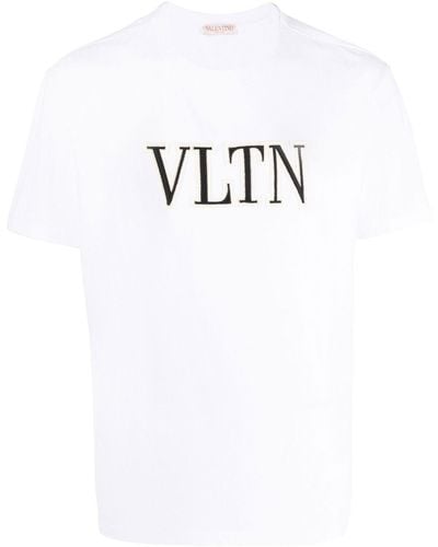 Valentino Garavani T-Shirt mit VLTN-Stickerei - Weiß