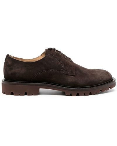 SCAROSSO Wooster Iii Suede Derby Shoes - Brown