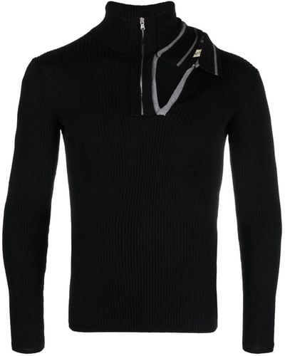 Y. Project Ribgebreide Sweater - Zwart