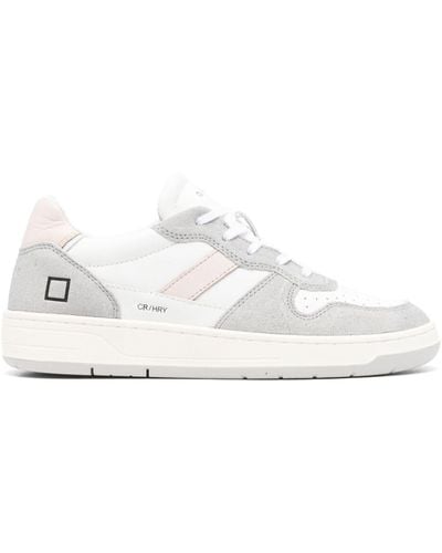 Date Court Leather Trainers - White