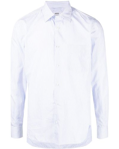 Aspesi Striped Long-sleeve Shirt - White