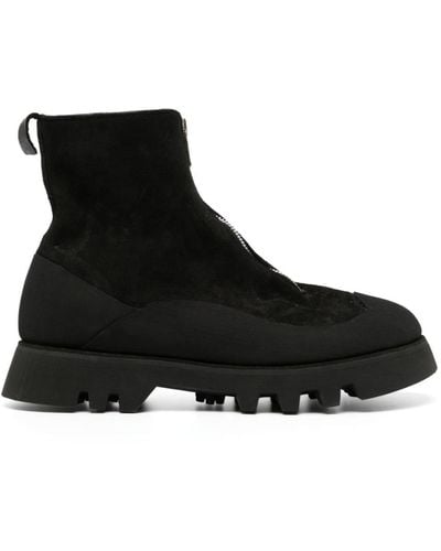 Guidi Boots zippées en cuir - Noir