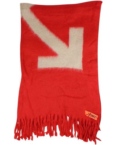 Off-White c/o Virgil Abloh Arrows-motif fringed blanket - Rouge