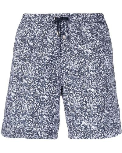 Sunspel Graphic-print Swim Shorts - Blue