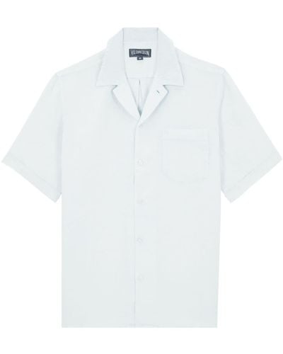 Vilebrequin Leinenhemd mit Brusttasche - Weiß
