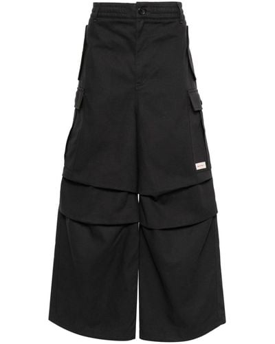 Marni Wide-leg Cargo Trousers - Black
