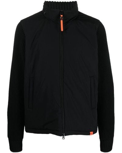 Aspesi Knit-sleeves Padded Jacket - Black