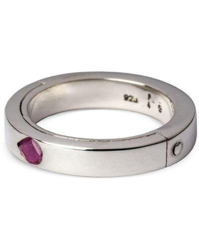 Parts Of 4 Sistema Ruby Sterling-silver Ring - White