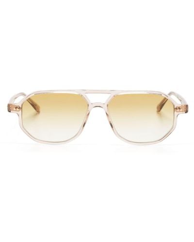 Moscot Gazeektal Navigator-frame Sunglasses - Natural