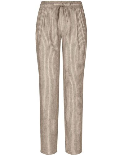 Dolce & Gabbana Linen Track Trousers - Natural