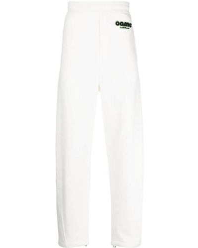 OAMC Pantalon de jogging à patch logo - Blanc