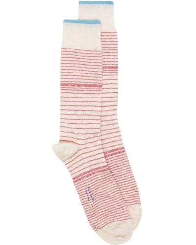 Paul Smith Striped Ankle Socks - Pink