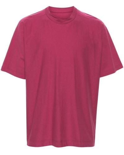 Homme Plissé Issey Miyake Short-sleeve cotton T-shirt - Rot