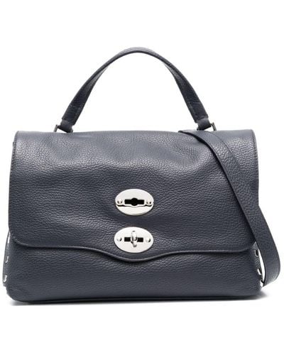 Zanellato Small Postina Leather Tote Bag - Blue