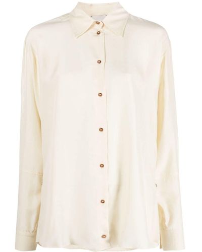 Alysi Long-sleeved Silk Shirt - Natural