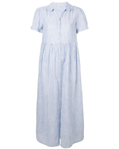 Bellerose Robe-chemise longue rayée - Bleu