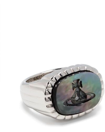 Vivienne Westwood Denver Orb-detail Ring - Grey