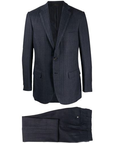 Brioni Pinstripe Single-breasted Suit - Blue