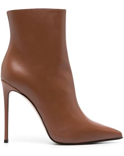 Le Silla Eva 115mm Pointed-toe Boots - Brown