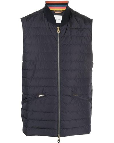 Paul Smith Zip-up Padded Gilet - Blue