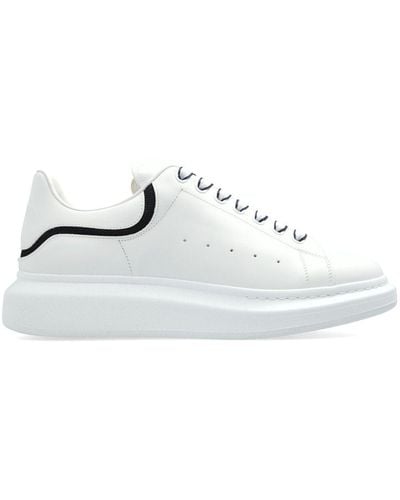 Alexander McQueen Oversized lace-up leather sneakers - Weiß
