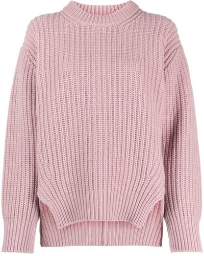 Moncler Pullover mit Logo-Patch - Pink