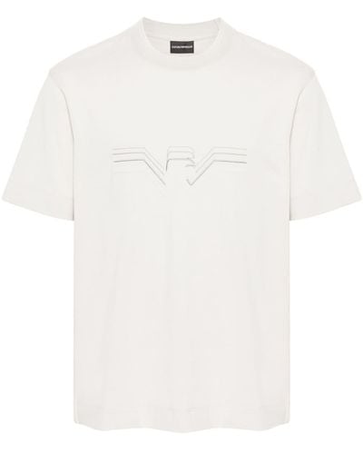 Emporio Armani Logo-embossed Cotton T-shirt - White