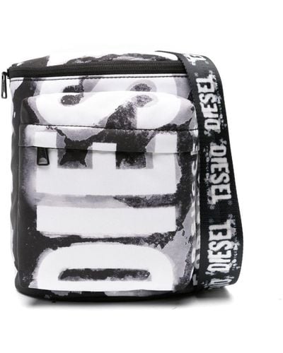 DIESEL Rave Logo-print Messenger Bag - Black