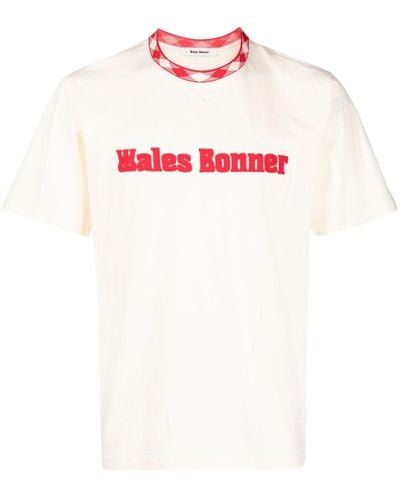 Wales Bonner Camiseta Original con aplique del logo - Blanco