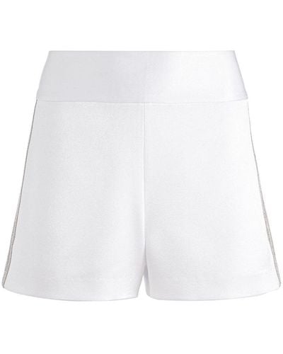 Alice + Olivia Donald Crystal-embellished Shorts - White