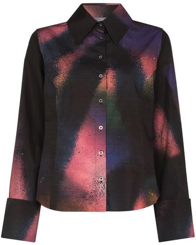 Marques'Almeida Camisa con motivo abstracto - Multicolor