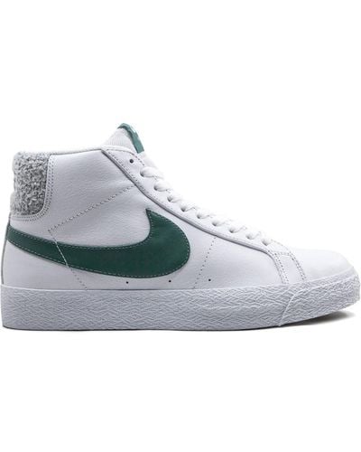 Nike Sb Zoom Blazer Mid Pemium "bicoastal Green" Sneakers - White