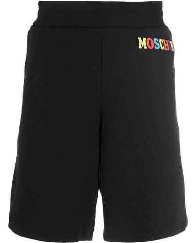 Moschino Logo-print Detail Shorts - Black