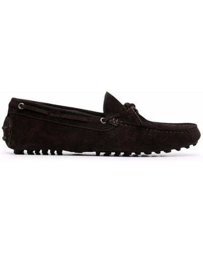 SCAROSSO James Bow-embellished Loafers - Brown