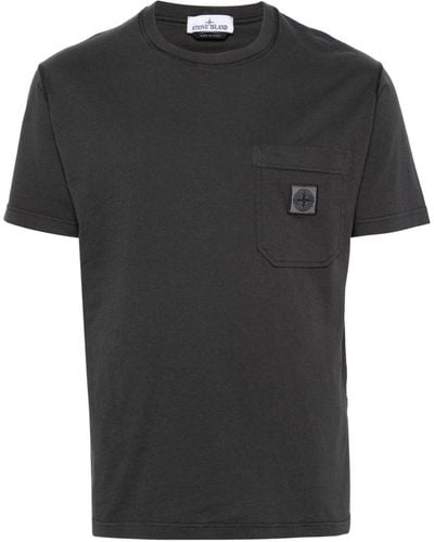Stone Island コンパスモチーフ Tシャツ - ブラック
