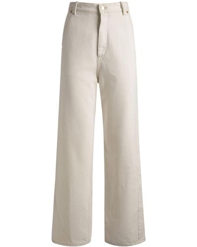 Bally Weite High-Waist-Jeans - Weiß