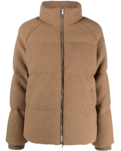 Woolrich Piumino con motivo chevron - Marrone