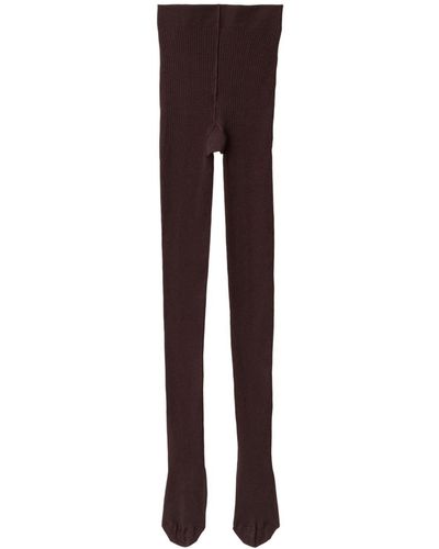 Burberry Fine-ribbed Tights - Purple