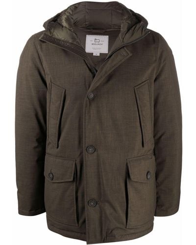 Woolrich Hooded Down-padded Coat - Green