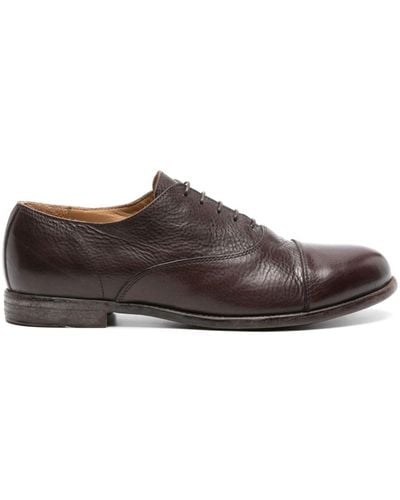 Moma Grained-leather Oxford Shoes - Brown