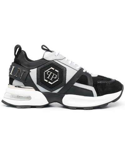 Philipp Plein Sneakers mit Hexagon-Logo - Schwarz