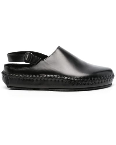 Hereu Cargol Whipstitch Leather Sandals - Black