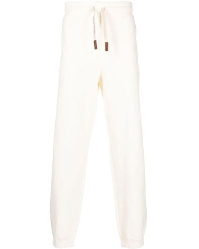 Emporio Armani Pantalones de chándal ajustados - Blanco