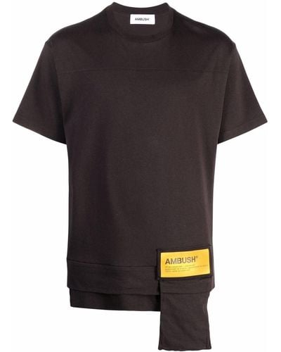 Ambush Waist Pocket T-shirt Brown - Black