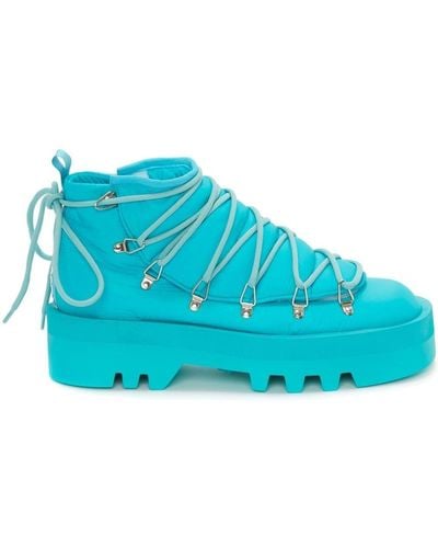JW Anderson Padded Lace-up Boots - Blue
