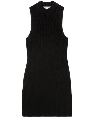 Proenza Schouler Sleeveless Ribbed-knit Mini Dress - Black