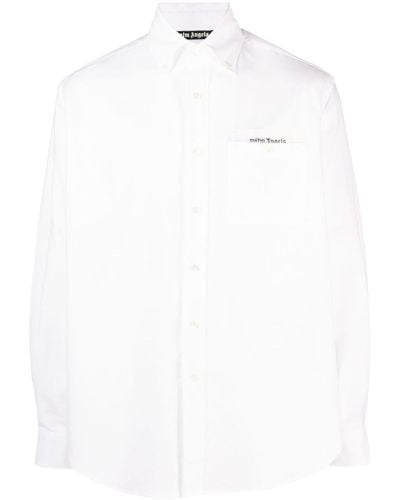 Palm Angels Camisa con franja Sartorial - Blanco