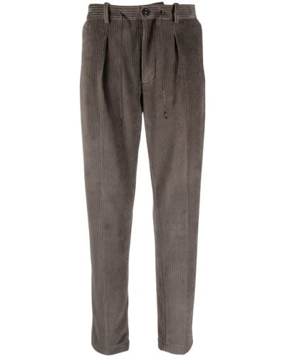 Circolo 1901 Pantalon en velours côtelé à coupe slim - Gris
