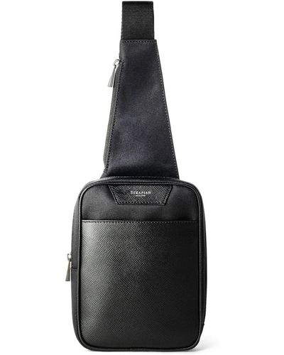Serapian Sling Evoluzione-leather Backpack - Black