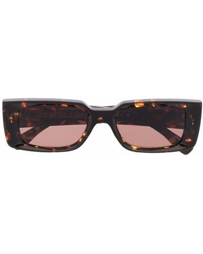 Cutler and Gross Rectangle Frame Tortoiseshell Sunglasses - Brown